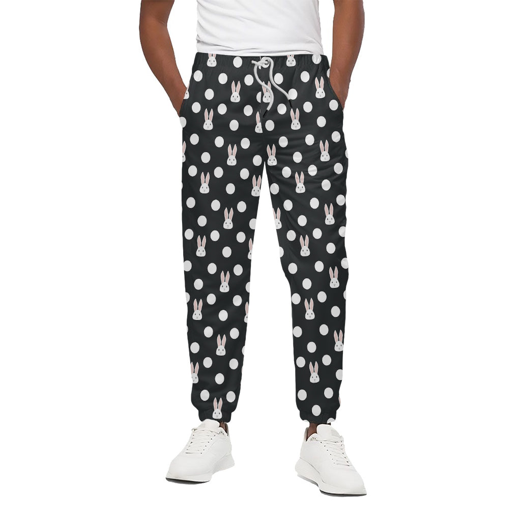 Polka Dot Rabbit Pattern Print Cotton Pants