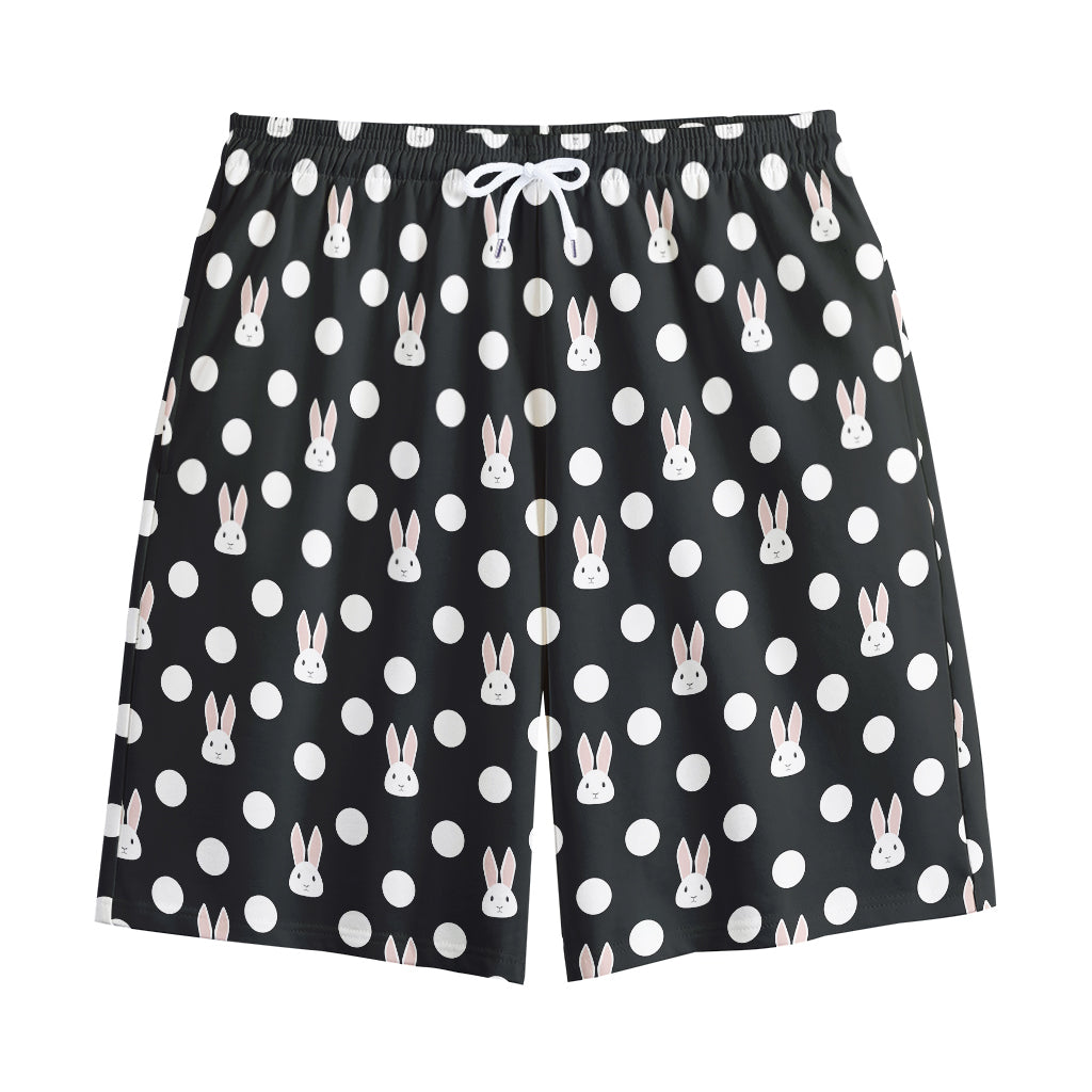 Polka Dot Rabbit Pattern Print Cotton Shorts
