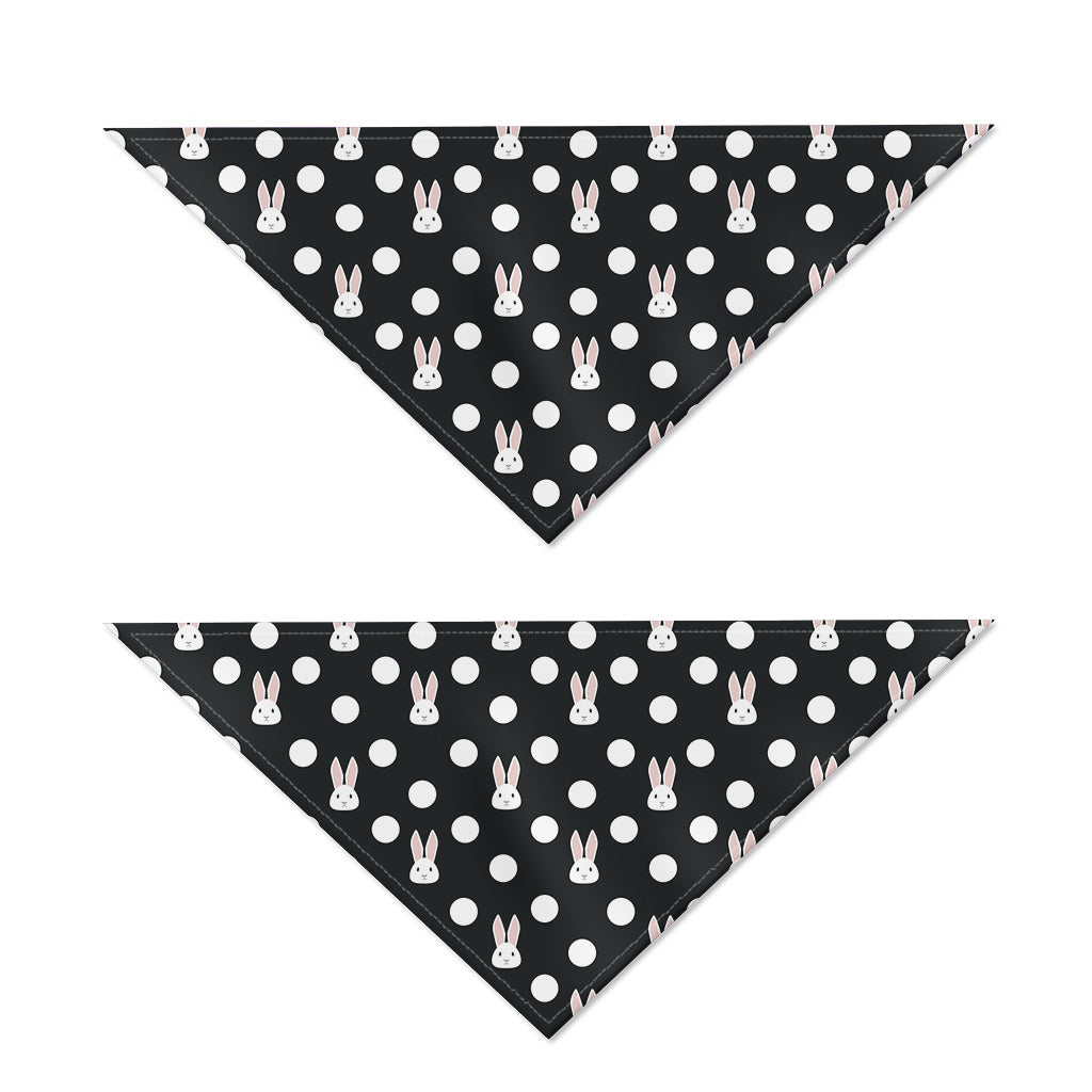 Polka Dot Rabbit Pattern Print Dog Bandana