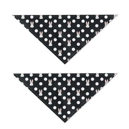 Polka Dot Rabbit Pattern Print Dog Bandana