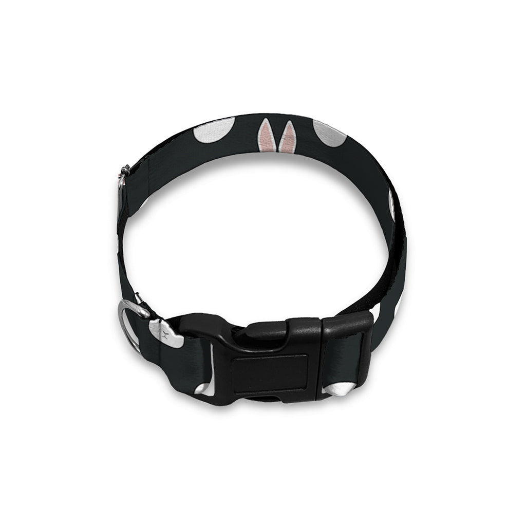 Polka Dot Rabbit Pattern Print Dog Collar