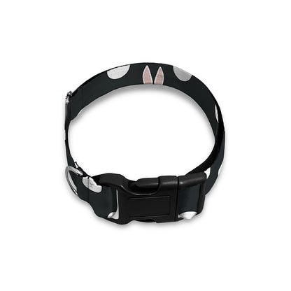 Polka Dot Rabbit Pattern Print Dog Collar