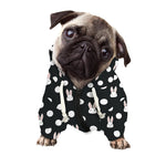 Polka Dot Rabbit Pattern Print Dog Zip Up Hoodie