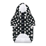 Polka Dot Rabbit Pattern Print Dog Zip Up Hoodie