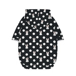 Polka Dot Rabbit Pattern Print Dog Zip Up Hoodie
