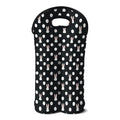 Polka Dot Rabbit Pattern Print Double Neoprene Wine Tote