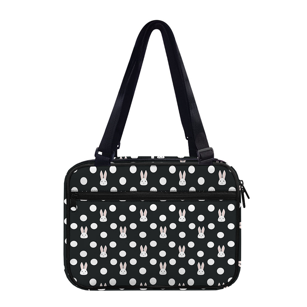 Polka Dot Rabbit Pattern Print Double Strap Bible Bag
