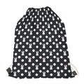 Polka Dot Rabbit Pattern Print Drawstring Bag