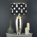 Polka Dot Rabbit Pattern Print Drum Lamp Shade