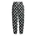 Polka Dot Rabbit Pattern Print Fleece Lined Knit Pants
