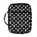 Polka Dot Rabbit Pattern Print Front Pocket Bible Bag