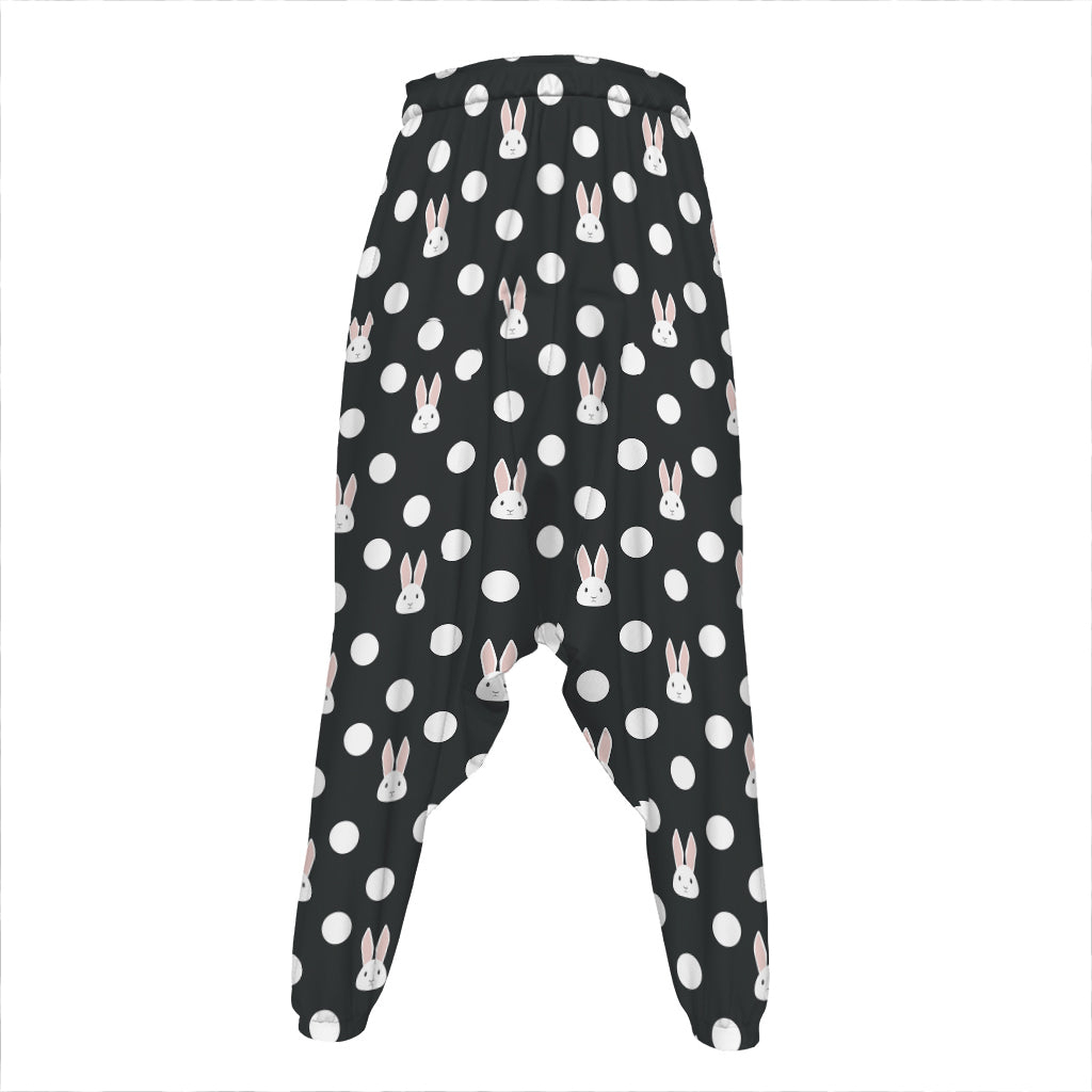 Polka Dot Rabbit Pattern Print Hammer Pants