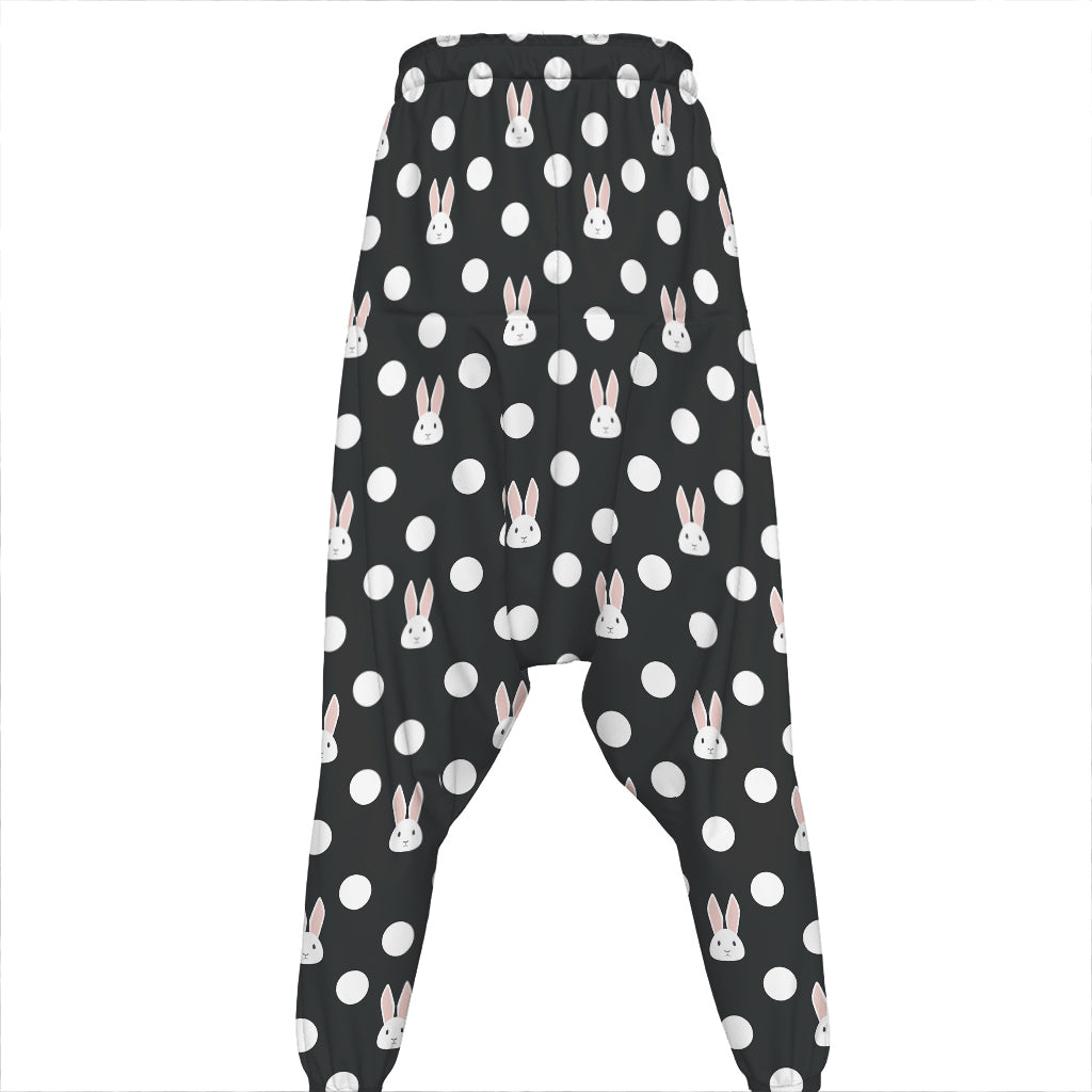 Polka Dot Rabbit Pattern Print Hammer Pants