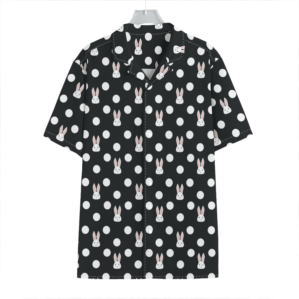 Polka Dot Rabbit Pattern Print Hawaiian Shirt