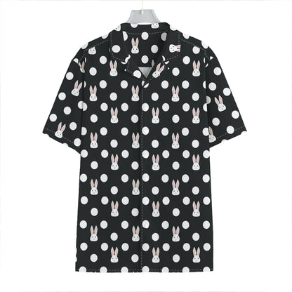 Polka Dot Rabbit Pattern Print Hawaiian Shirt