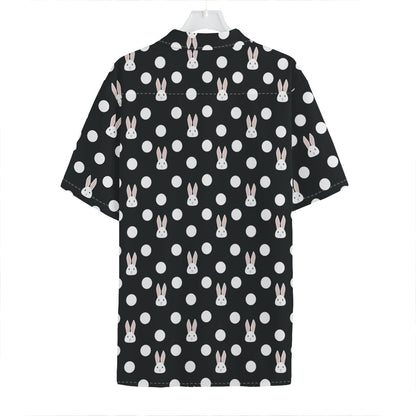 Polka Dot Rabbit Pattern Print Hawaiian Shirt