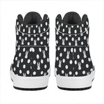 Polka Dot Rabbit Pattern Print High Top Leather Sneakers
