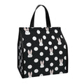 Polka Dot Rabbit Pattern Print Insulated Lunch Tote