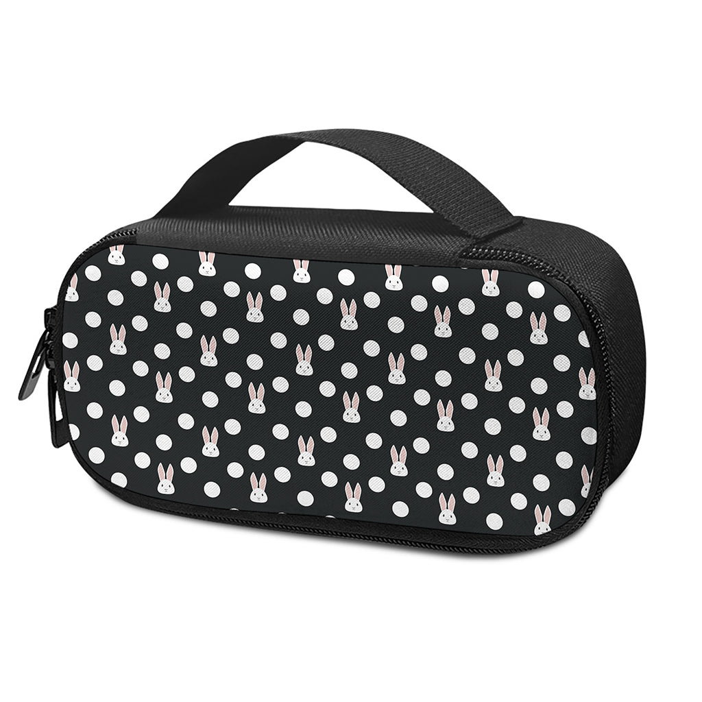 Polka Dot Rabbit Pattern Print Insulin Cooler Travel Case