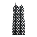Polka Dot Rabbit Pattern Print Jersey Midi Cami Dress