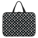 Polka Dot Rabbit Pattern Print Laptop Sleeve With Handle
