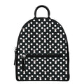 Polka Dot Rabbit Pattern Print Leather Backpack