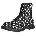 Polka Dot Rabbit Pattern Print Lace-Up Boots