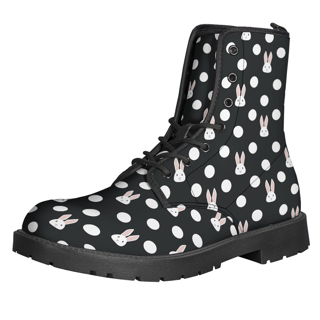 Polka Dot Rabbit Pattern Print Backpack