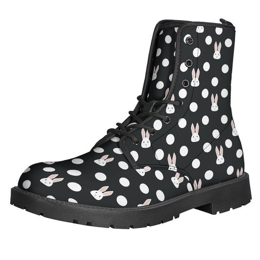 Polka Dot Rabbit Pattern Print Backpack