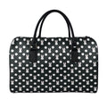 Polka Dot Rabbit Pattern Print Leather Duffel Bag