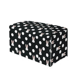 Polka Dot Rabbit Pattern Print Leather Tissue Box Cover