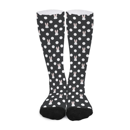 Polka Dot Rabbit Pattern Print Long Socks