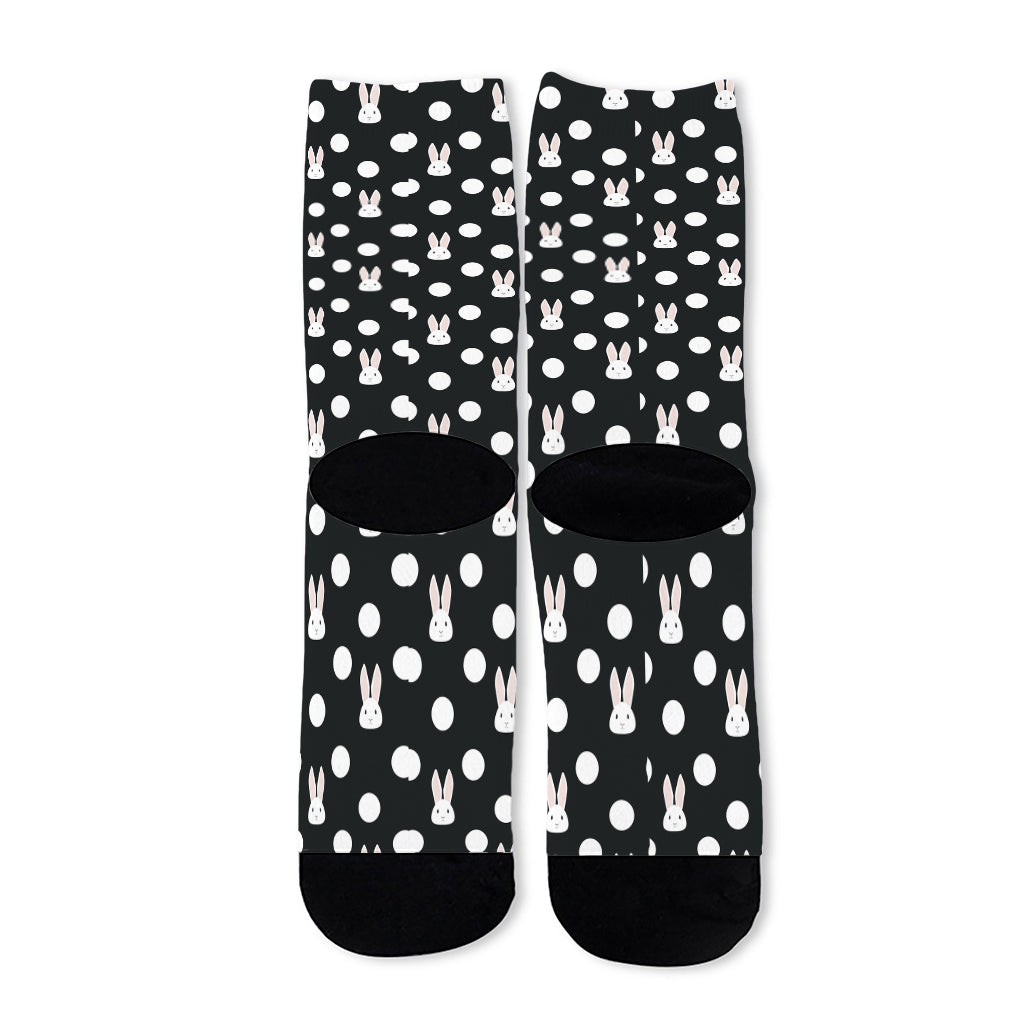 Polka Dot Rabbit Pattern Print Long Socks