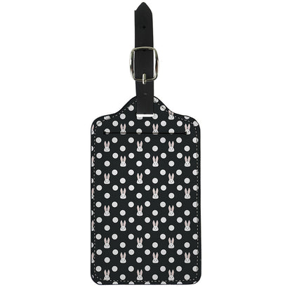 Polka Dot Rabbit Pattern Print Luggage Tag