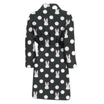 Polka Dot Rabbit Pattern Print Men's Bathrobe