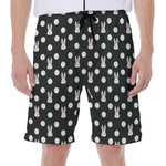 Polka Dot Rabbit Pattern Print Men's Beach Shorts