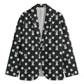 Polka Dot Rabbit Pattern Print Men's Blazer