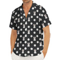 Polka Dot Rabbit Pattern Print Men's Deep V-Neck Shirt
