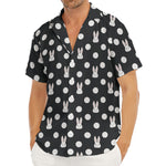 Polka Dot Rabbit Pattern Print Men's Deep V-Neck Shirt