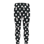 Polka Dot Rabbit Pattern Print Men's leggings