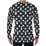 Polka Dot Rabbit Pattern Print Men's Long Sleeve T-Shirt