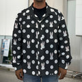 Polka Dot Rabbit Pattern Print Men's Shirt Jacket