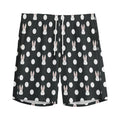 Polka Dot Rabbit Pattern Print Men's Athletic Shorts