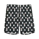 Polka Dot Rabbit Pattern Print Men's Sports Shorts