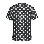 Polka Dot Rabbit Pattern Print Men's Sports T-Shirt