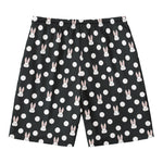 Polka Dot Rabbit Pattern Print Men's Swim Trunks