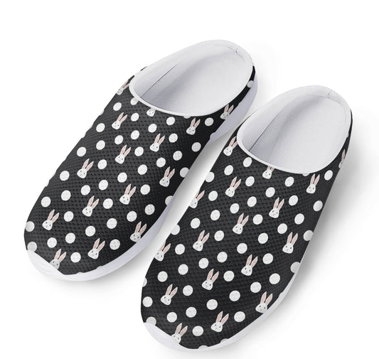 Polka Dot Rabbit Pattern Print Mesh Casual Shoes