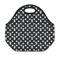 Polka Dot Rabbit Pattern Print Neoprene Lunch Bag