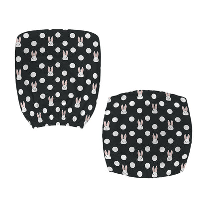 Polka Dot Rabbit Pattern Print Office Chair Cover