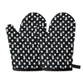 Polka Dot Rabbit Pattern Print Oven Mitts